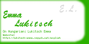 emma lukitsch business card